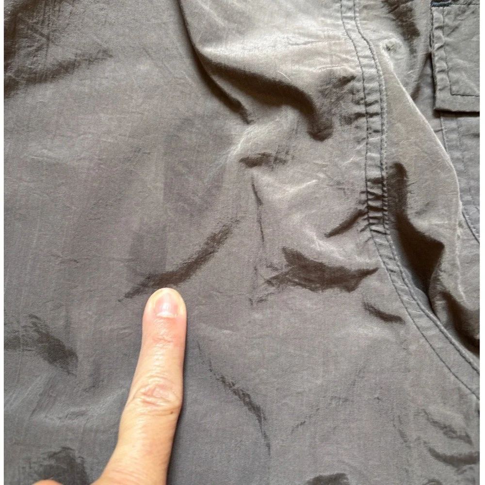 B.U.M. Equipment Track Pants Mens Gray Vintage Nylon Gorpcore Cargo SIZE M